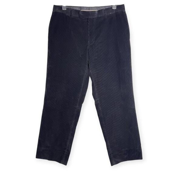 HUGO BOSS James Brown Corduroy Pants SIZE 38R WAIST 36 x 30 Black SOFT USA - Picture 1 of 12